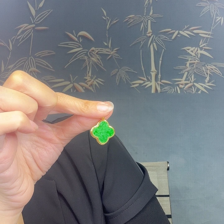 翡翠银S925镶嵌吊坠(不含链)特价