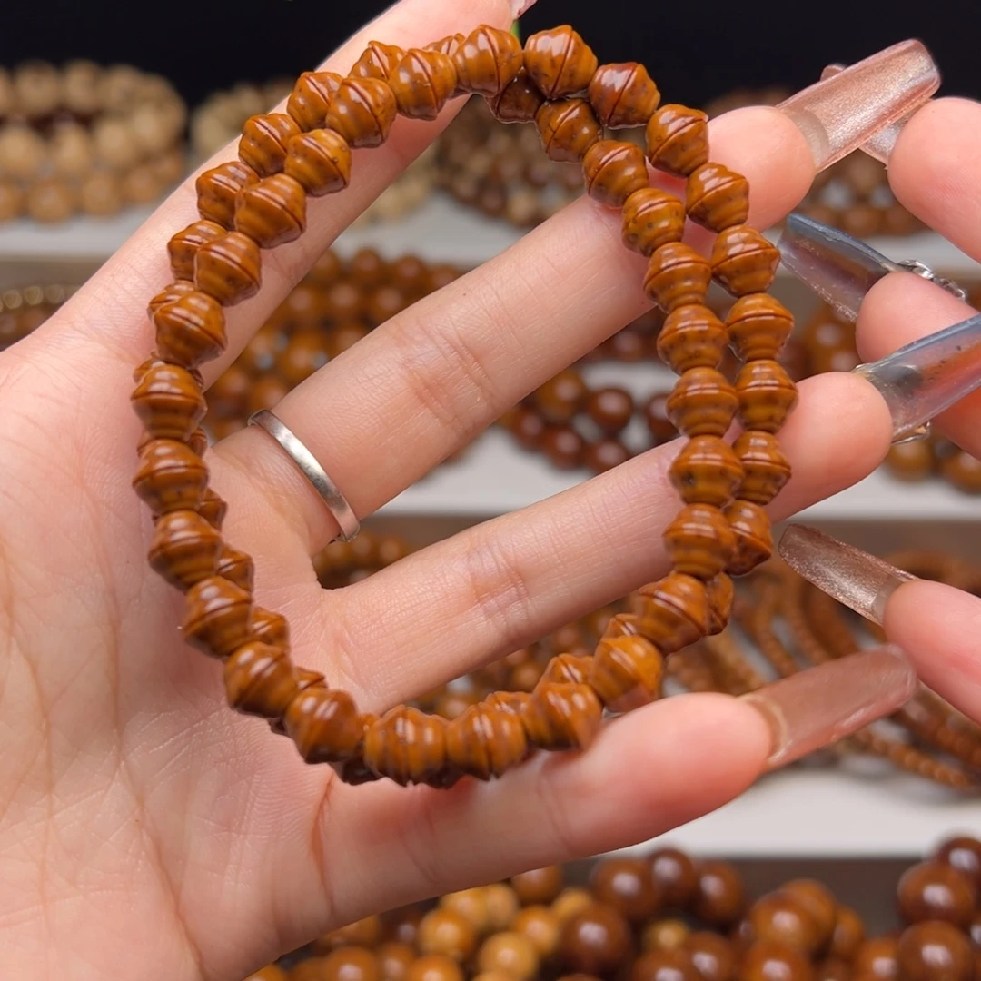 紫金鼠手串7双圈金饭碗