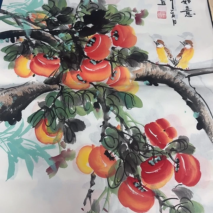 国画展示作品作品下展示