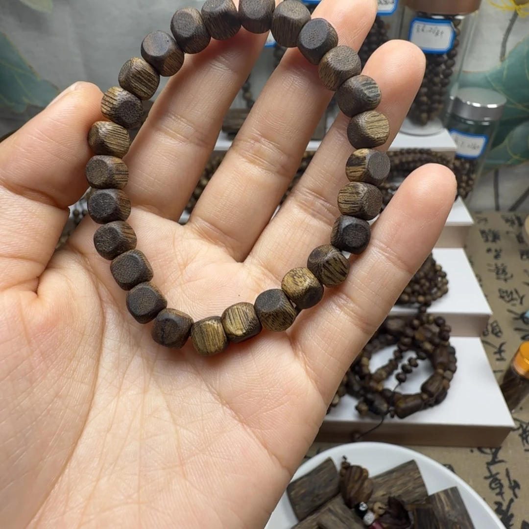 沉香碎屑沉香卡6方糖珠