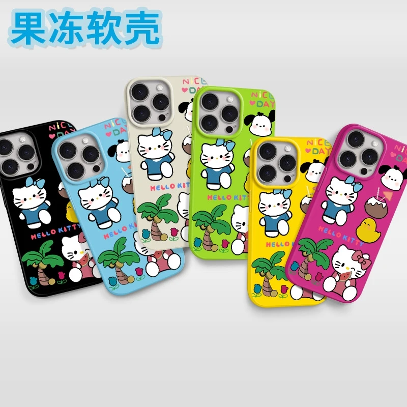 果冻二合一透明简约可爱全包防摔卡通情侣高货适用于苹果手机壳