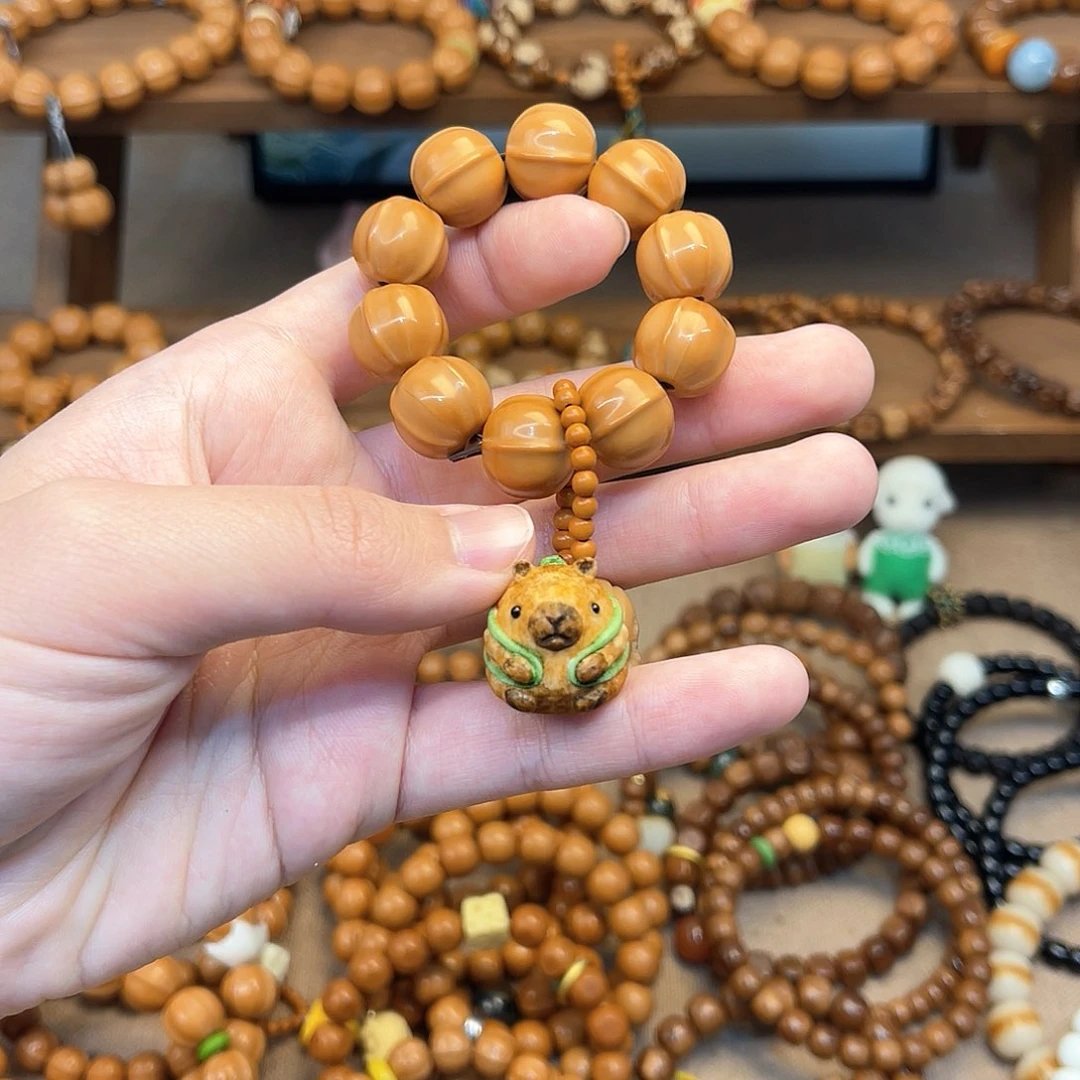 猴头核桃吊坠江*手捻搭配卡皮