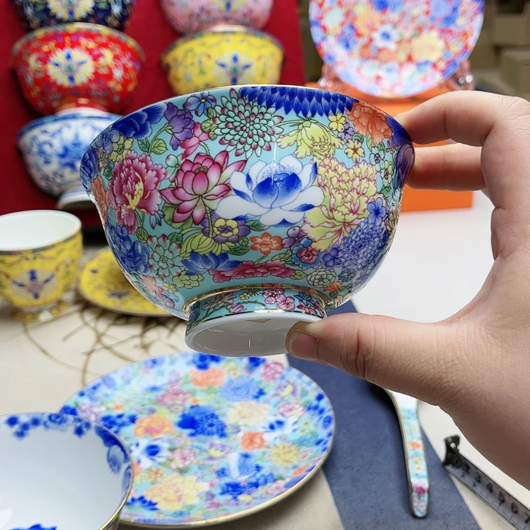 【闪购商品】珐琅4.5英寸6湖水蓝。。。。。