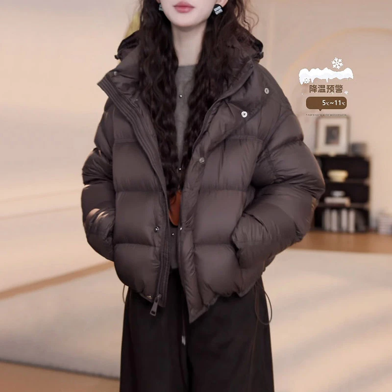 冬季减龄加绒加厚保暖棉服女款2025新款宽松时尚大气保暖厚外套女