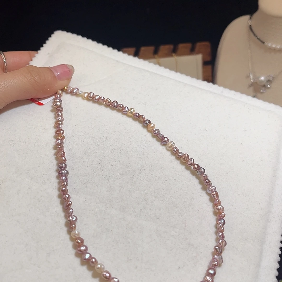 颈饰银S925镶嵌淡水珍珠