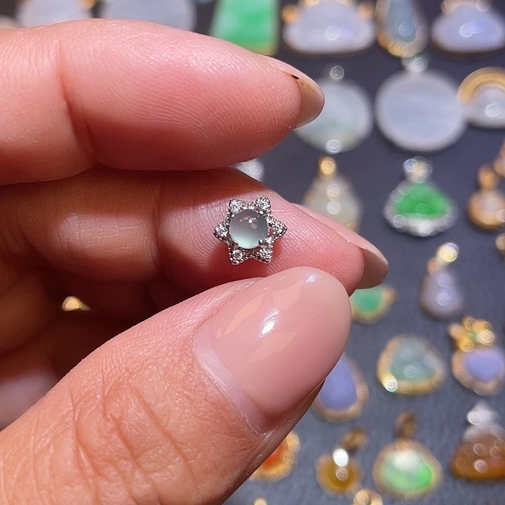 翡翠银S925镶嵌颈饰