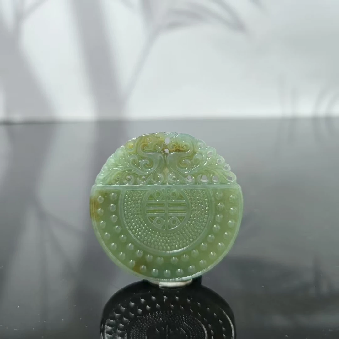 X和田玉双龙送福吊坠2553