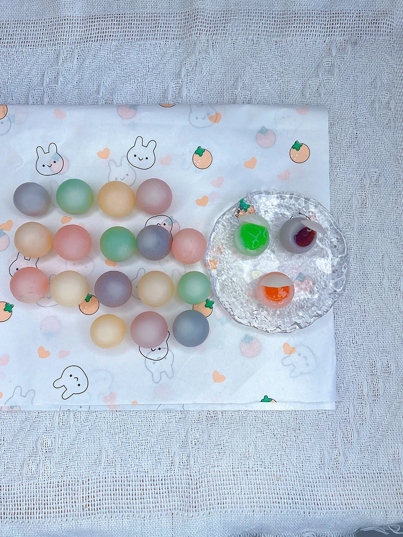 纯手工diy球球水果味声控解压小孩子零食摆摊神器