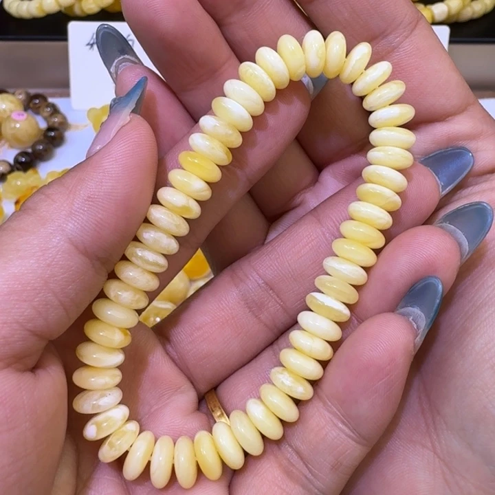 裸石琥珀未镶嵌8.8算盘珠