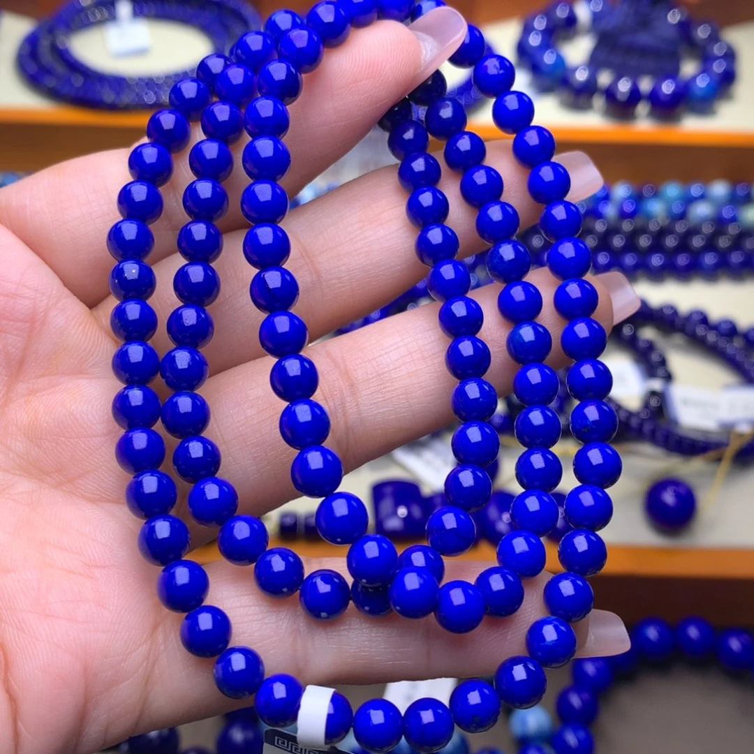 青金石未镶嵌手串6m