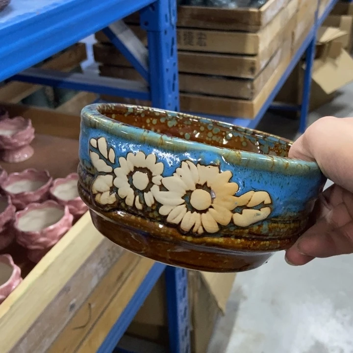 陶瓷花盆单场满9.9发17*8