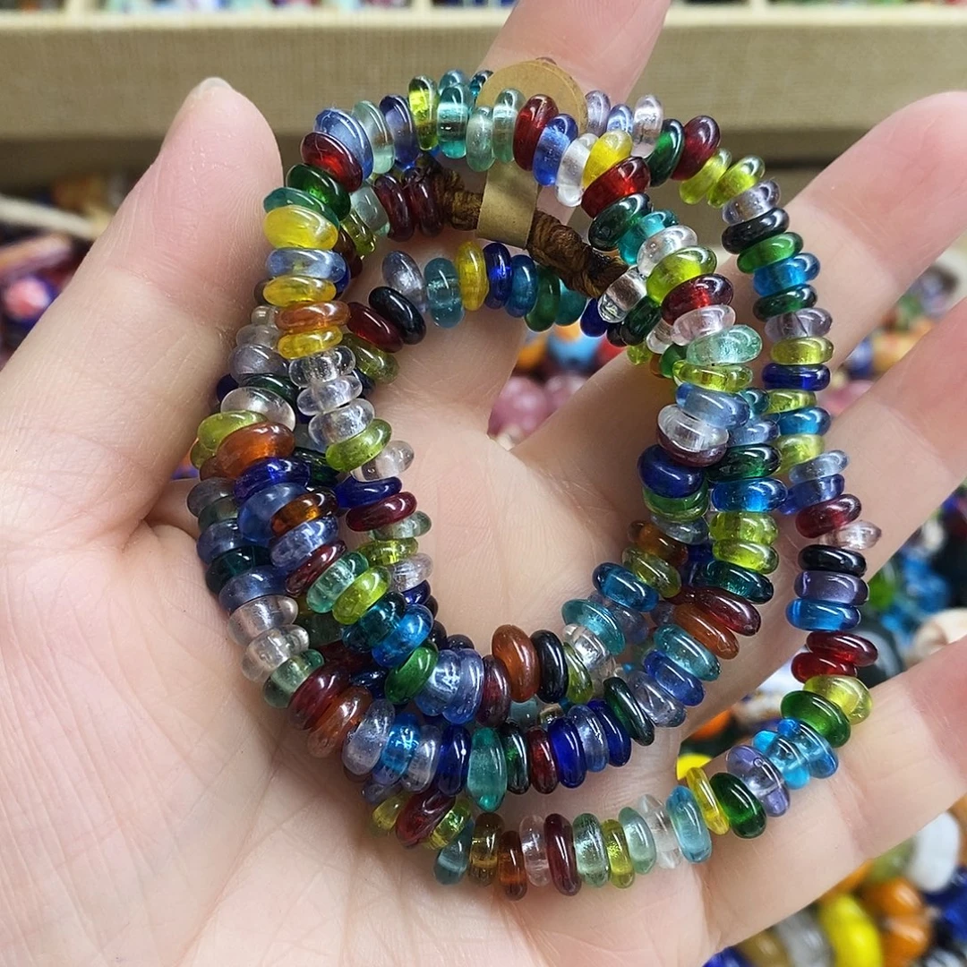 琉璃颈饰尼泊尔甜甜圈隔片