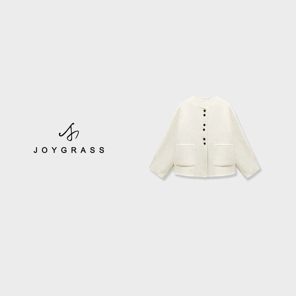a.JOYGRSS【白夜独行·绵绒】极简通勤廓形外套D-06071