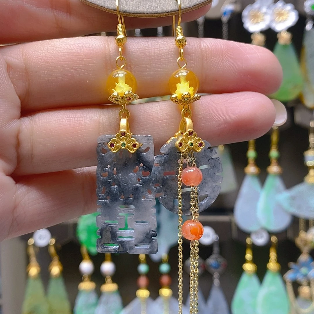 未镶嵌翡翠耳饰翡翠