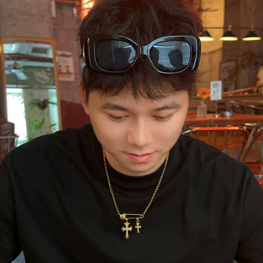 铜合金项链 【017】克罗别针项链金色高级感男生情侣款项链ins小众