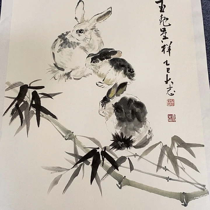 国画纯手绘写意画作45*68