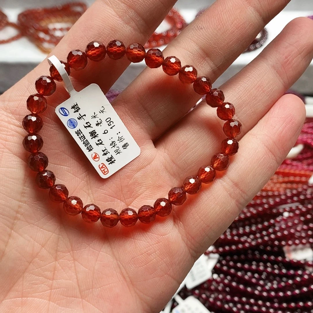 石榴石手链未镶嵌6mm