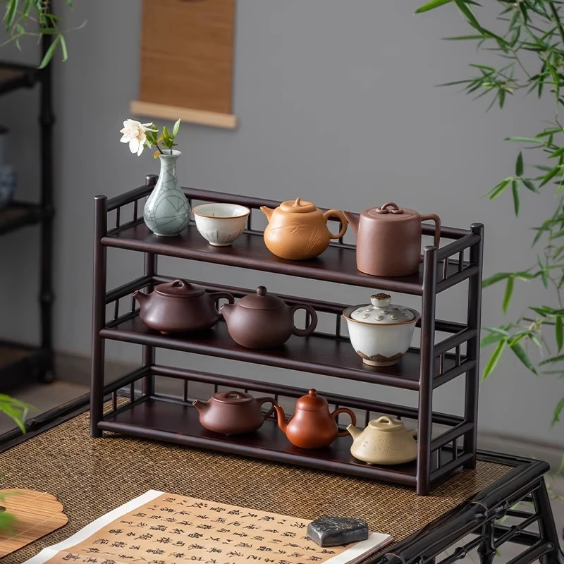 茶水柜收纳架茶柜置物架家用茶叶柜茶台桌边柜茶叶茶具收纳储物柜