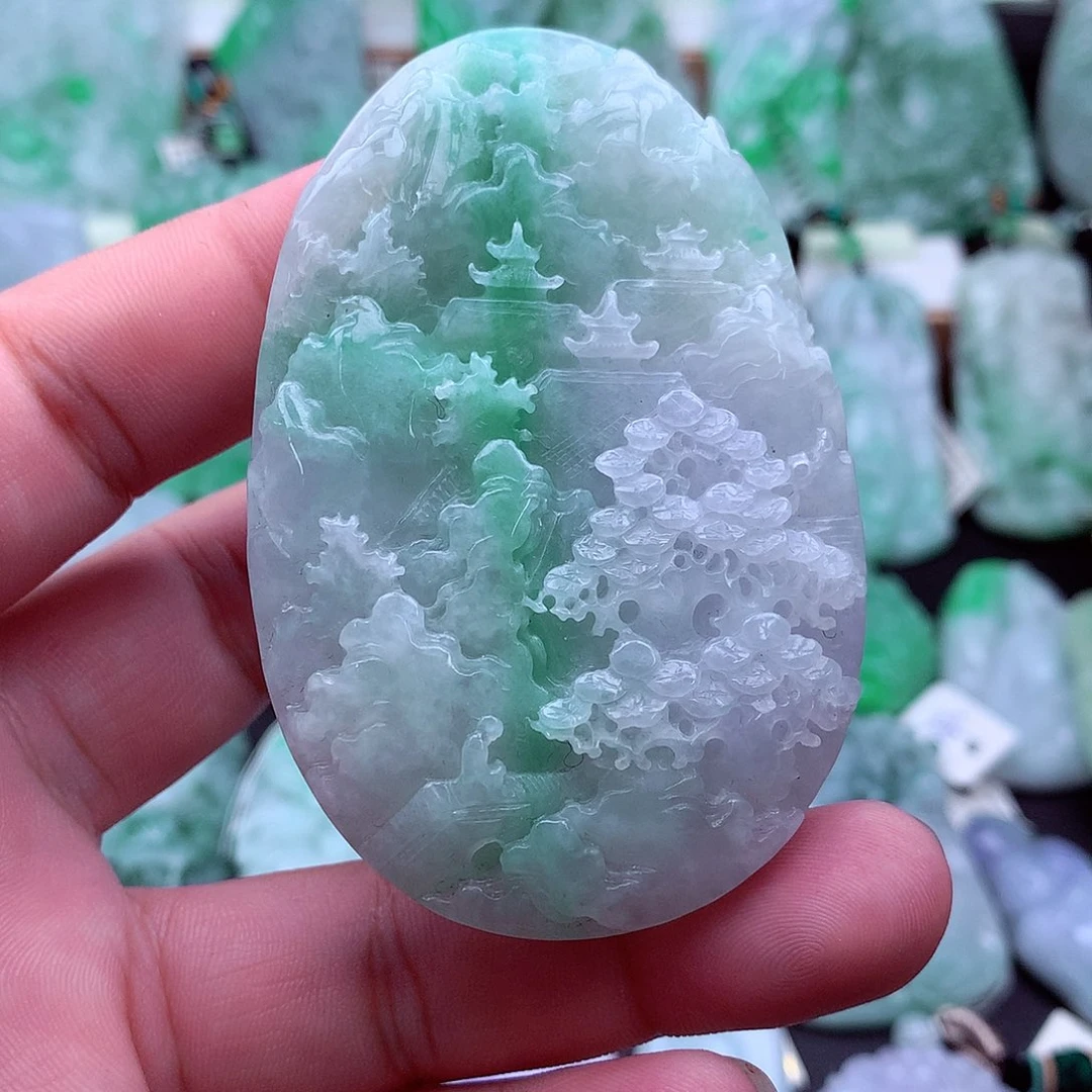 翡翠未镶嵌吊坠(不含链)