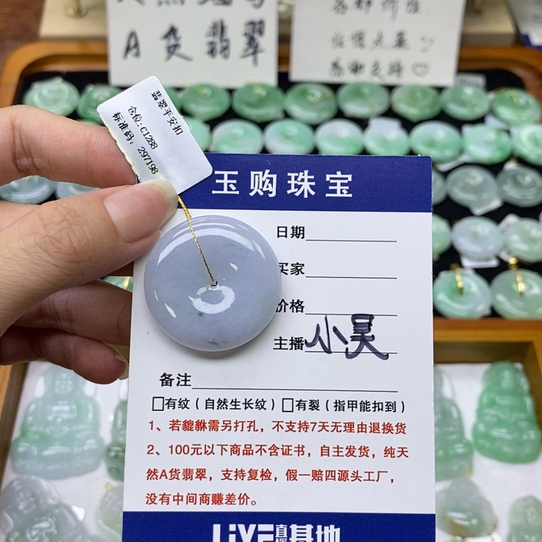 【闪购商品】翡翠未镶嵌颈饰平安扣
