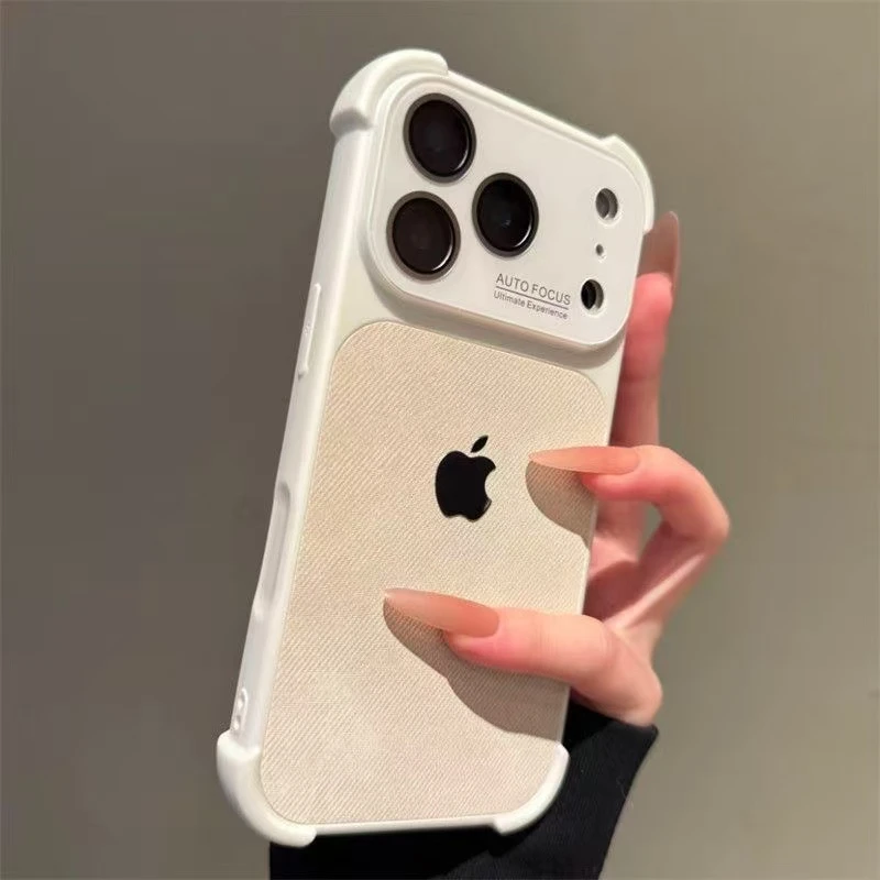 大视窗镜头牛仔布适用iPhone16promax苹果17手机壳1514四角防摔13