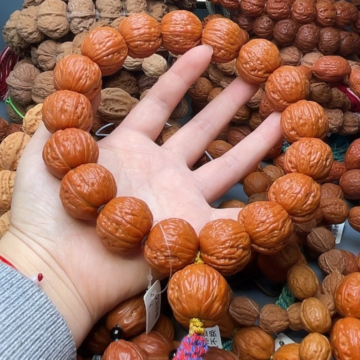 止***水文玩核桃手串乒乓球