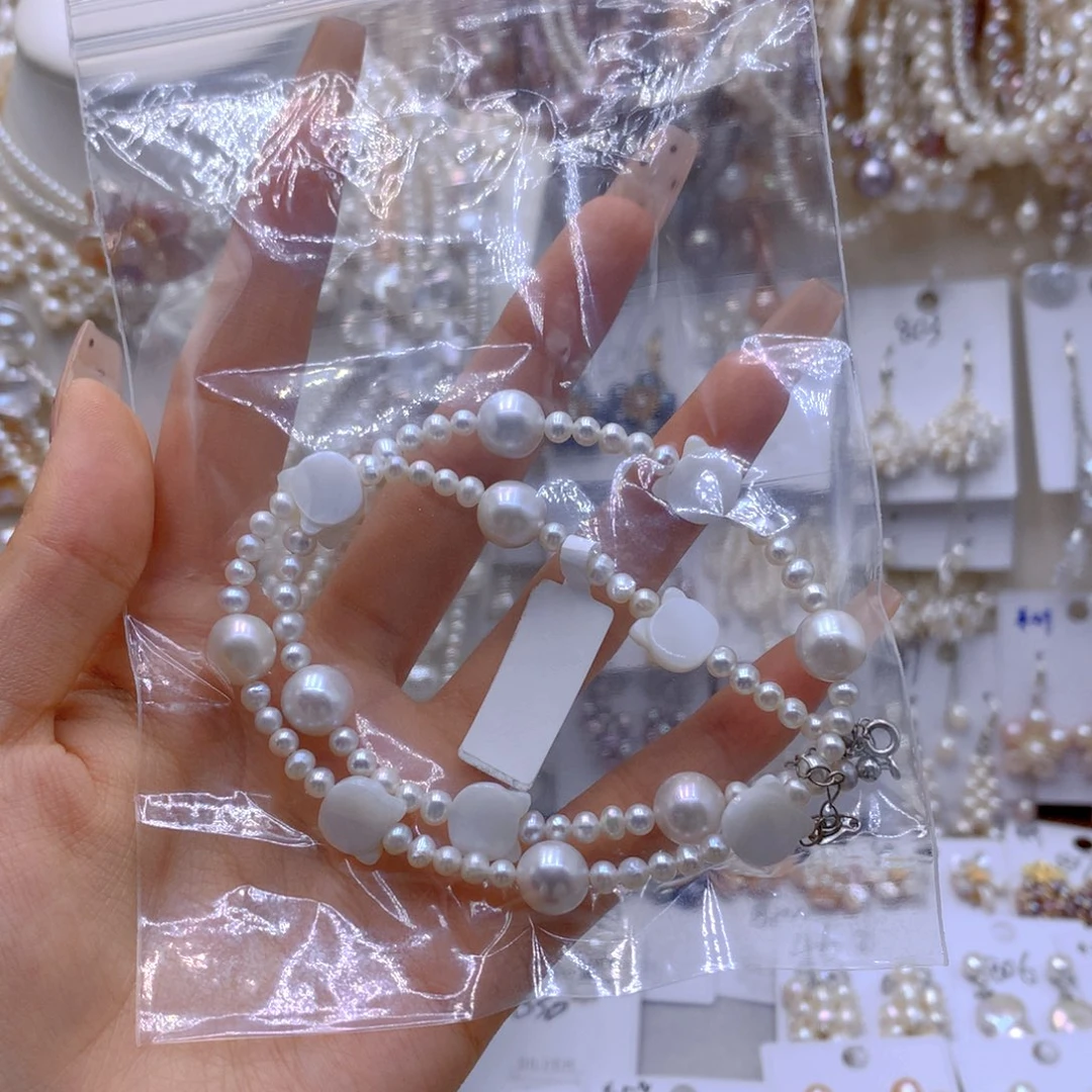 银S925镶嵌耳饰淡水珍珠?***?