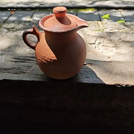 粗陶煮水壶带滤网款