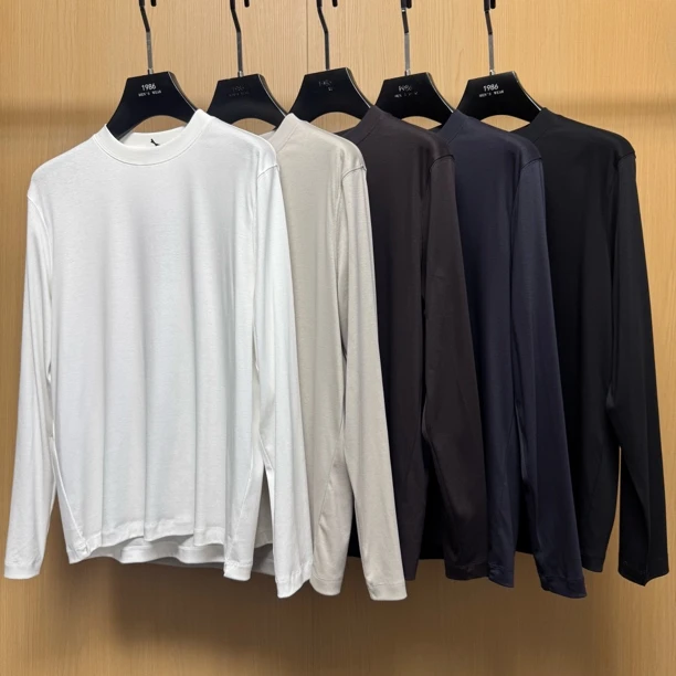 【爵派尔薄款】“拍大，会轻微缩水”CK742净版三角标全棉休闲开衩长袖