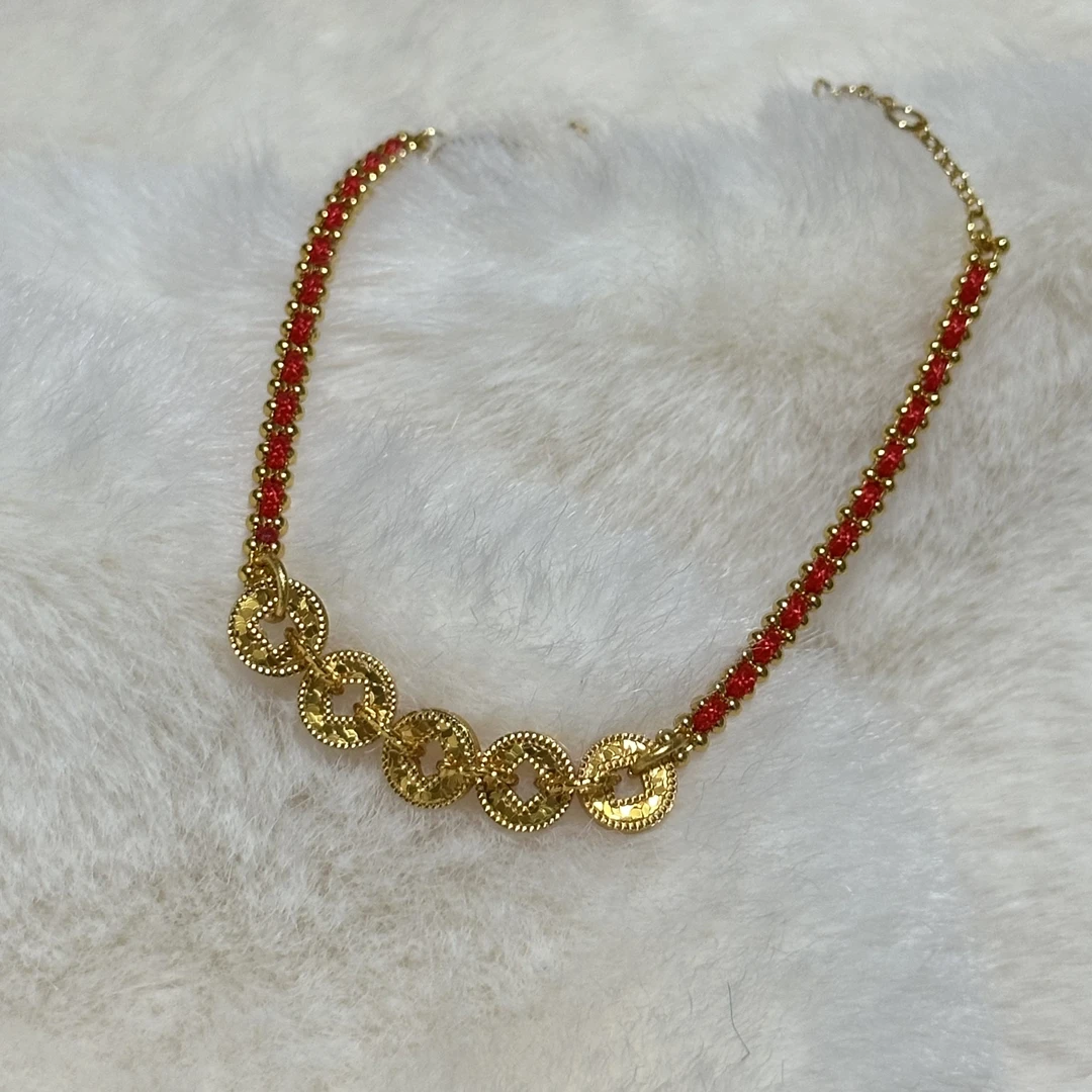 铜合金手链 2128 铜钱红绳手链