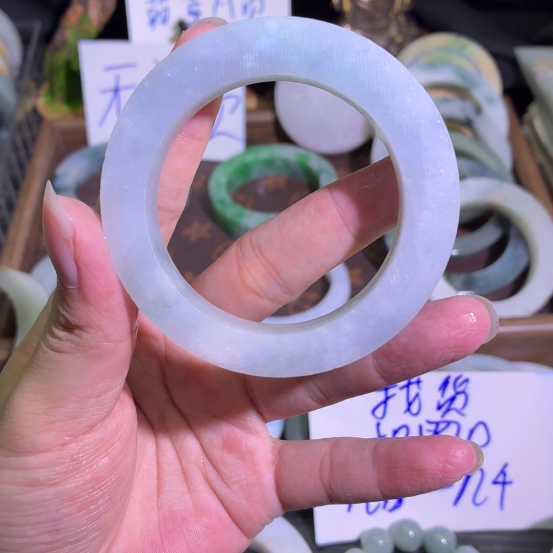 定制翡翠未镶嵌翡翠A货毛胚手镯定制