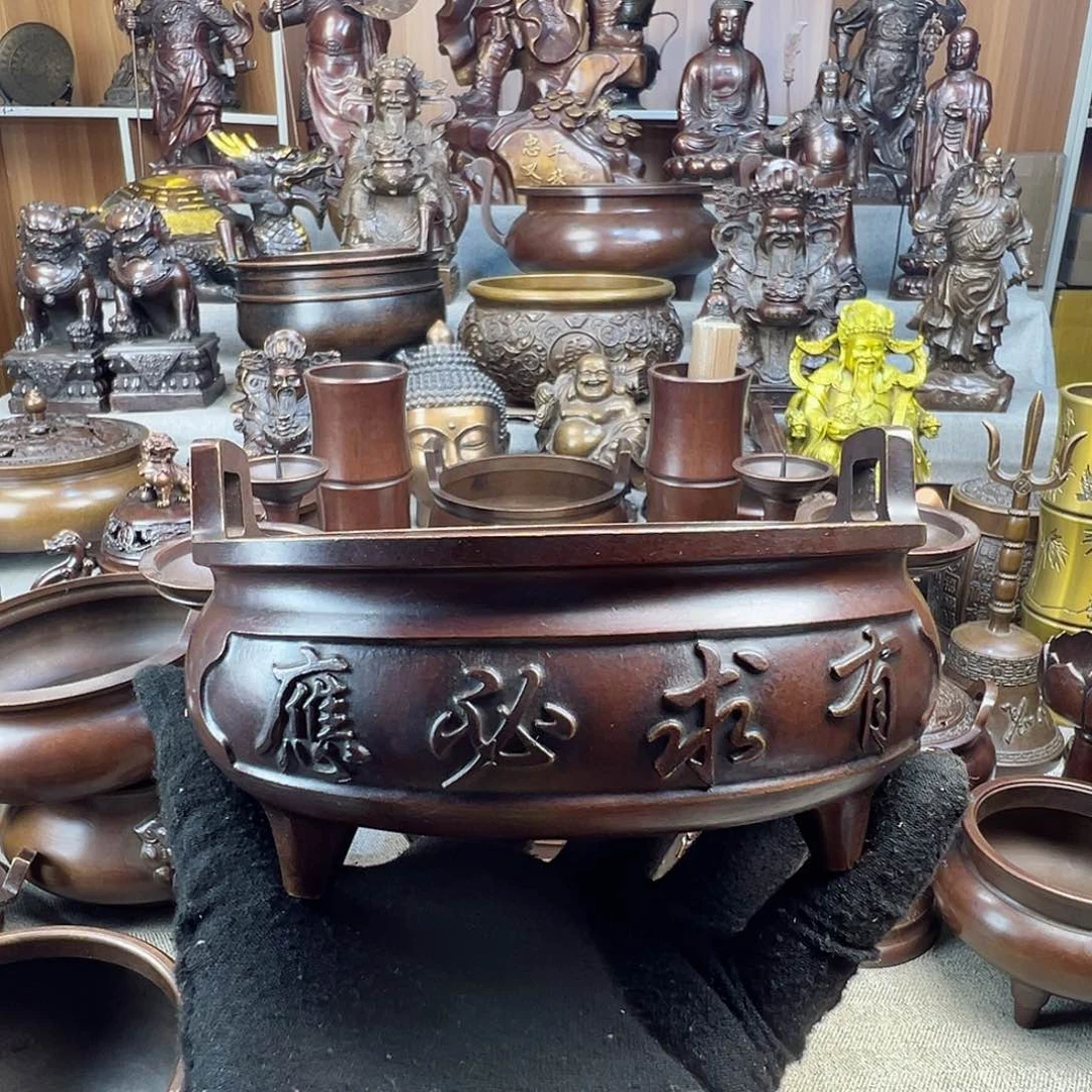 铜香炉铜摆件铜工艺品风水摆件