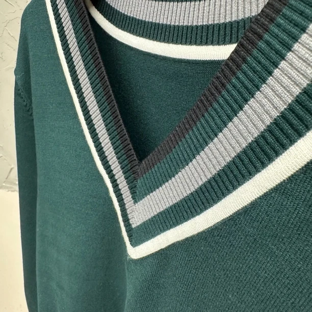 拼色学院风厚款秋季长袖短款卫衣休闲宽松翻领韩版