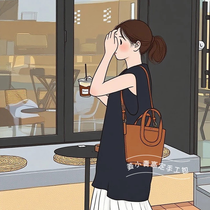 姜小青私定【猪鼻子菜篮子】升级版手工包单肩肩包【027】