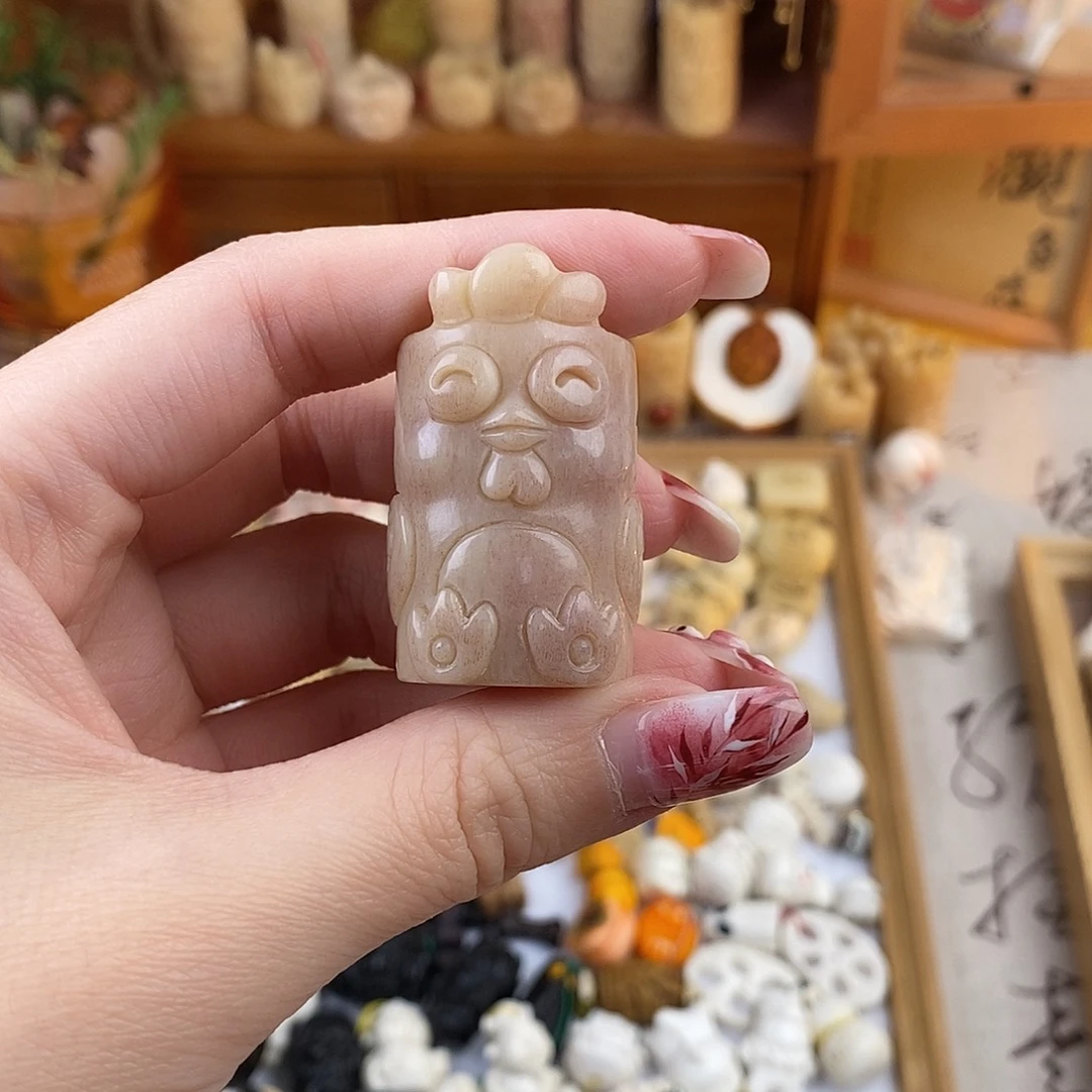 鹿骨把件璟*M8马骨雕刻的小鸡骨笛