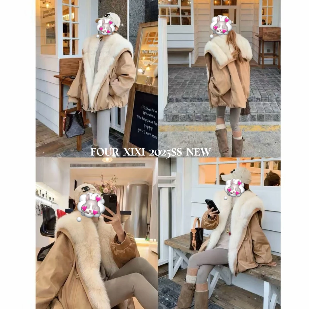 XIXI25NEW|莫兰手写|秋冬时髦原版毛版加厚保暖慵懒毛毛外套