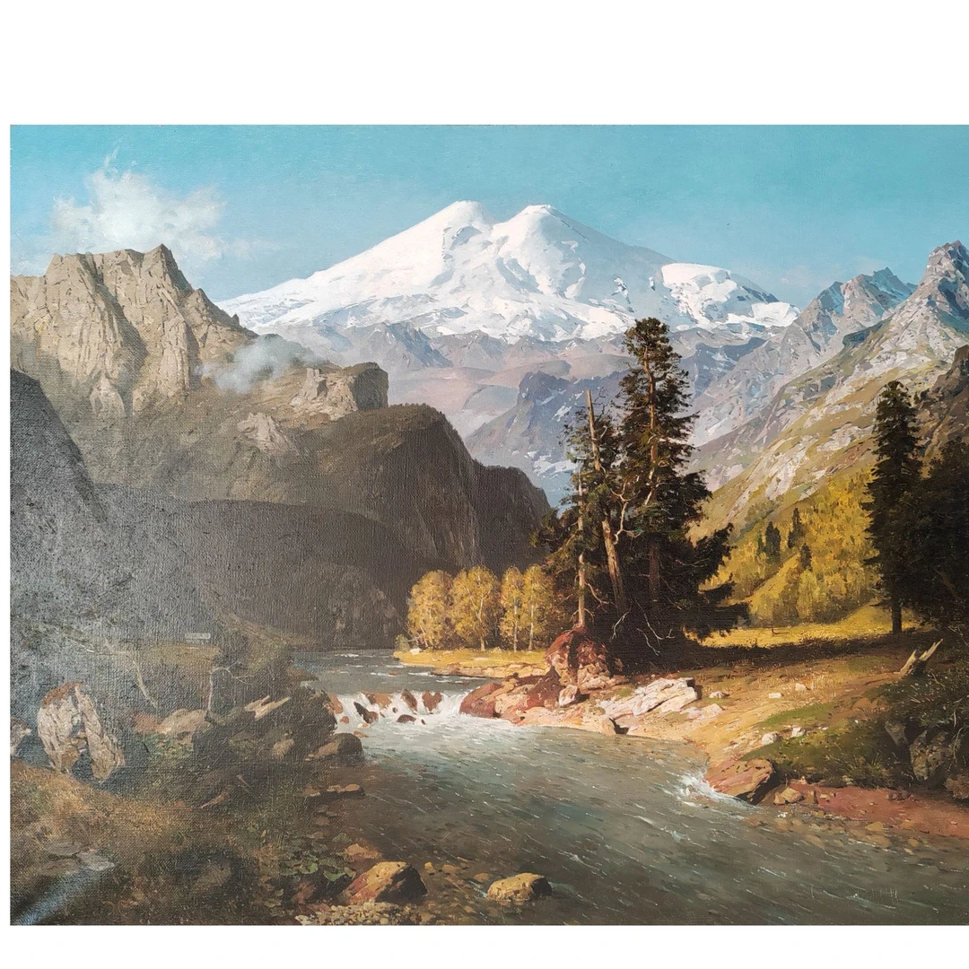 哈马利杨《威尔布鲁士山》俄罗斯原创手绘布面油画 50-60cm