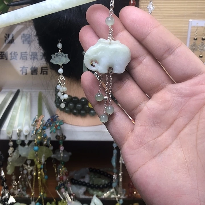 蛇纹石玉未镶嵌发簪
