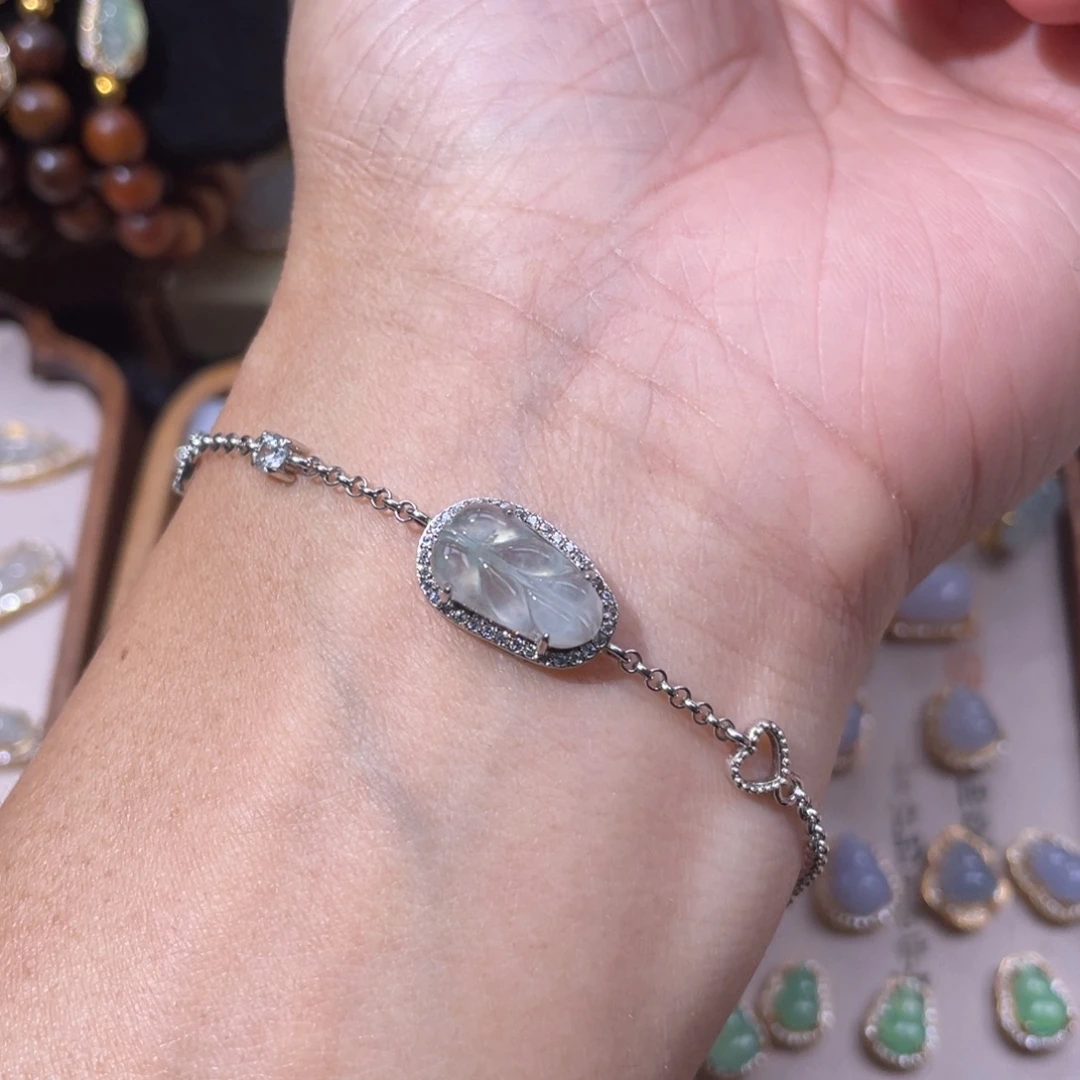 翡翠银S925镶嵌颈饰