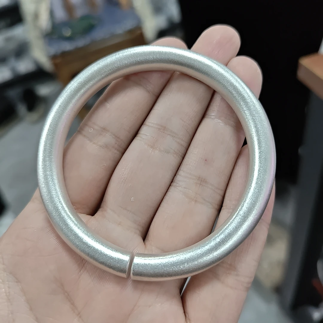 九乐 足银手镯 100克古法开口圆镯