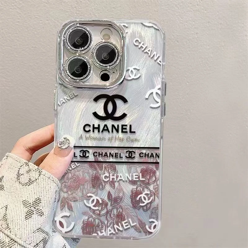 苹果/华为/小米/OPPO/VIVO新款轻奢标签小香风自带镜头膜PC手机壳