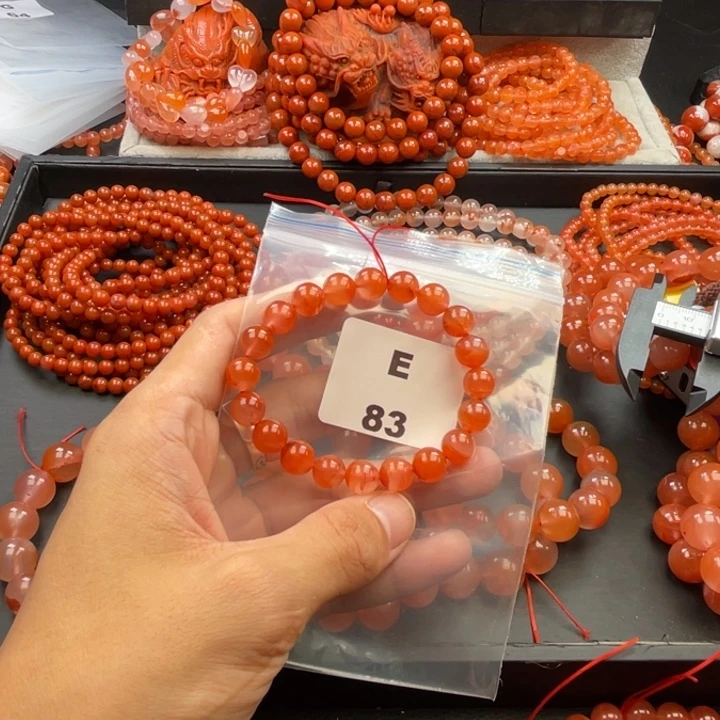 南红玛瑙未镶嵌多样性发货默认微瑕称重9mm