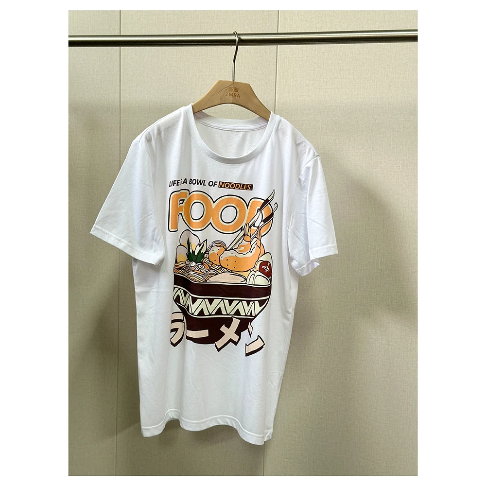 ZM1032夏季新款宽松印花圆领短袖T恤女