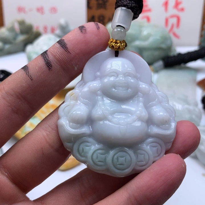 翡翠未镶嵌颈饰保真天然a货翡翠