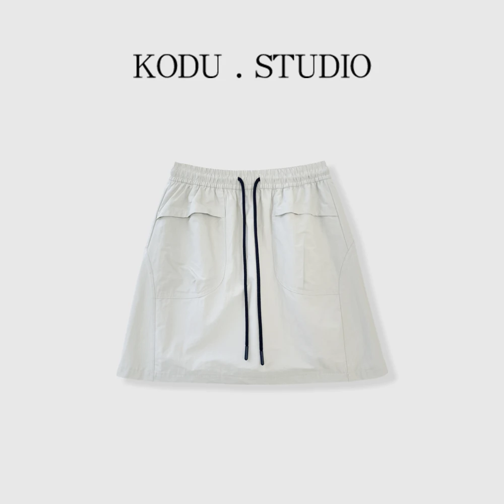 【刻度KODU】SD-5475夏季新品户外运动休闲百搭抽绳口袋工装半裙