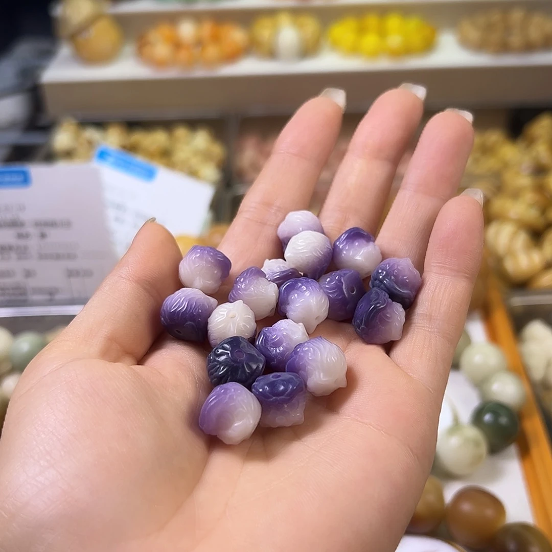 菩提根/象牙果手串卡12紫罗兰醒狮25颗