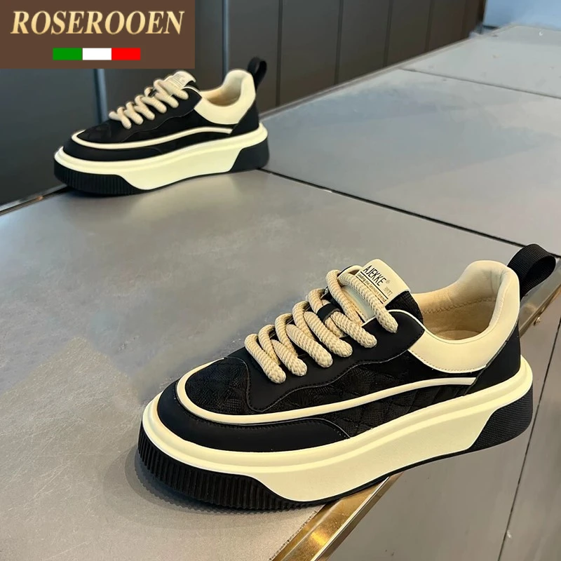 2025夏季新款软底网红爆款男鞋休闲运动时尚百搭男士增高低帮板鞋