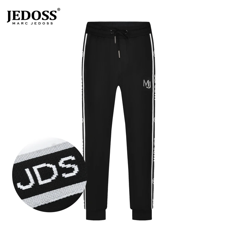 2025裤子男款夏季新款MJ字母小标刺绣时尚针织九分休闲裤百搭114