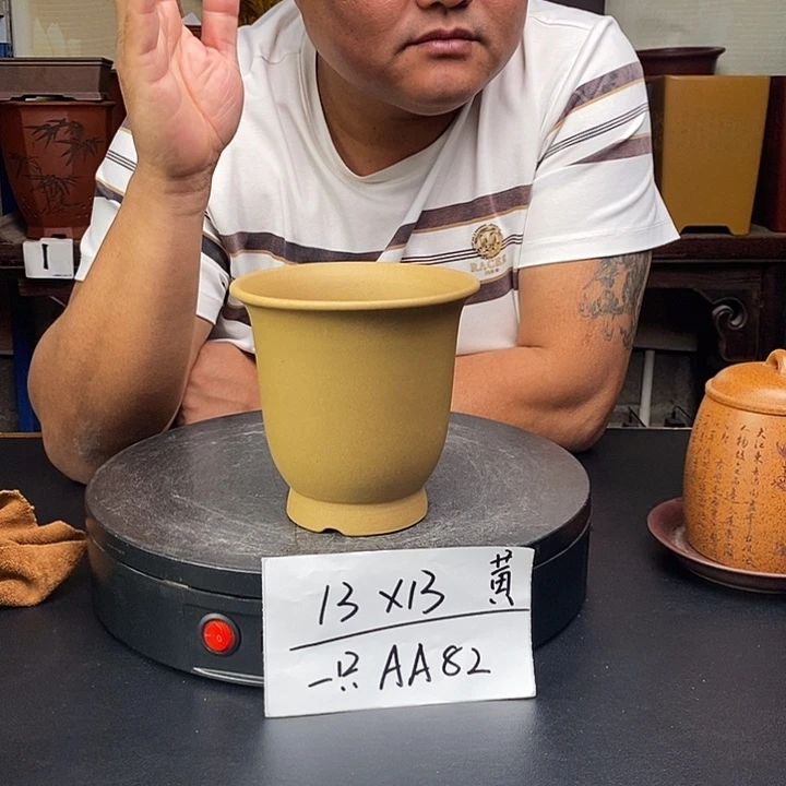 紫砂花盆货号一只AA82