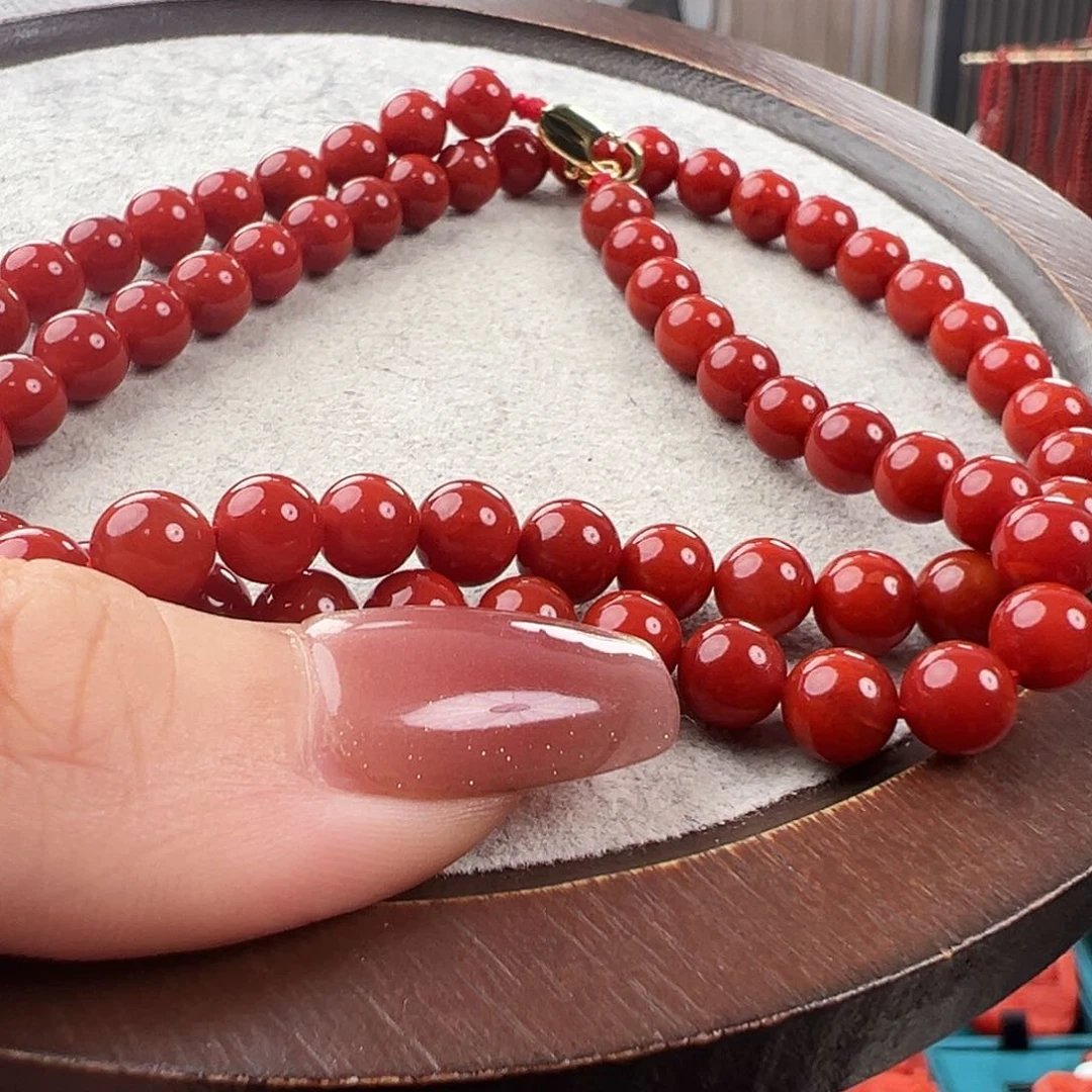 南红玛瑙颈链未镶嵌